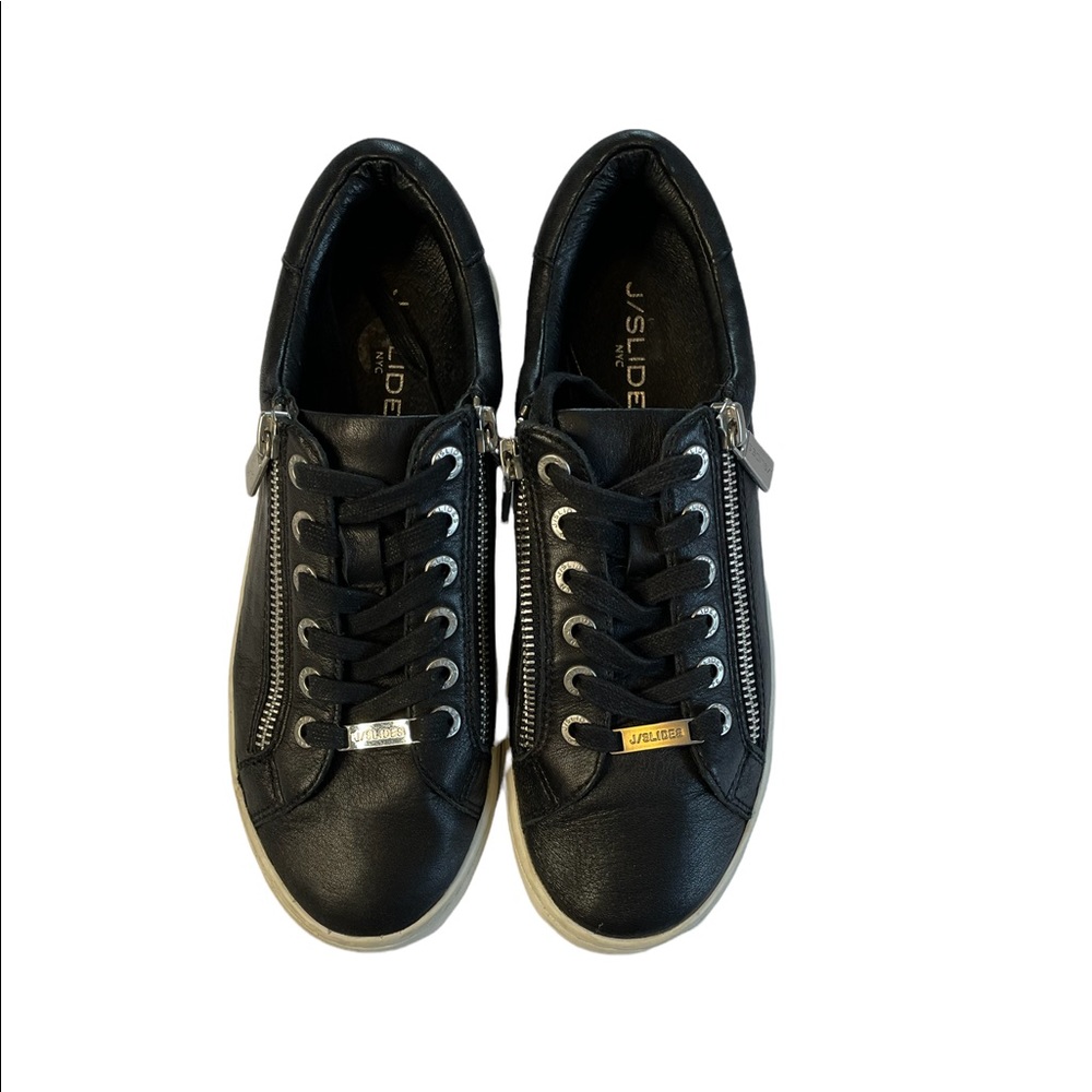 J/Slides Platform Leather Sneakers